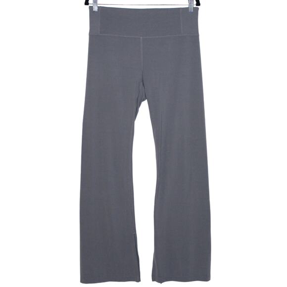 Athleta Side Slit Grey Yoga Pants Size Large - Picture 1 of 9